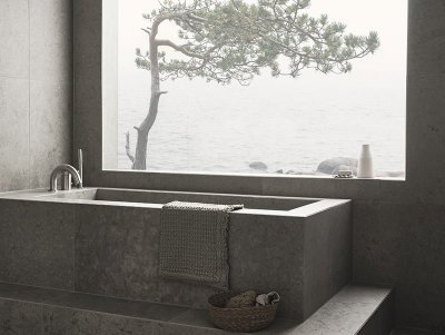 Bateria wannowa trzyotworowa z wylewką i słuchawką prysznicową BI047 Mosiężna Polerowana