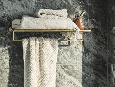 Wieszak na ręczniki TA814 Mosiężny Chromowany