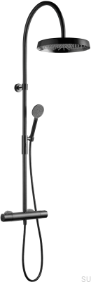 Zestaw prysznicowy ARM7300-150 Mosiężny Czarny Chrom Szczotkowany