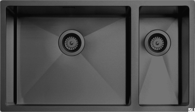 Zlewozmywak kuchenny 7040 Stalowy Czarny Mat PVD