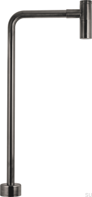 Syfon umywalkowy z rurą typu L XA100 Mosiężny Czarny Chrom Szczotkowany