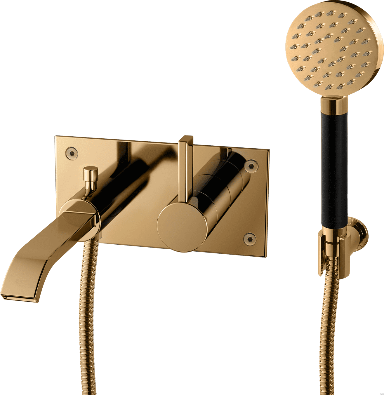 9426766--Bateria-Wannowa-Ścienna-Termostatyczna-ARM036-Mosiężna-Polerowana-Nielakierowana-z-Czarnym-Tapwell-Skandynawskie-Uchwyty_1