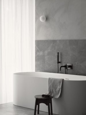 Bateria wannowo-prysznicowa ze słuchawką i wężem BOX026 Mosiężna Chromowana