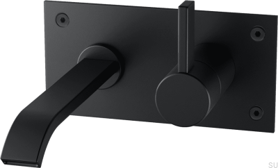 Bateria umywalkowa ARM006 Mosiężna Czarna Matowa