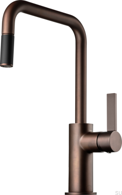 Bateria kuchenna  z wyciąganą wylewką  ARM577 Mosiężna Brązowa