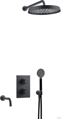 Zestaw prysznicowy ARM7368 ED2 Mosiężny Czarny Mat