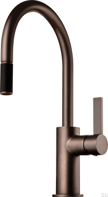 Bateria kuchenna z wyciąganą wylewką ARM375 Mosiężna Brązowa