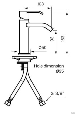 Bateria umywalkowa VIC071 Mosiężna Czarny Chrom Szczotkowany