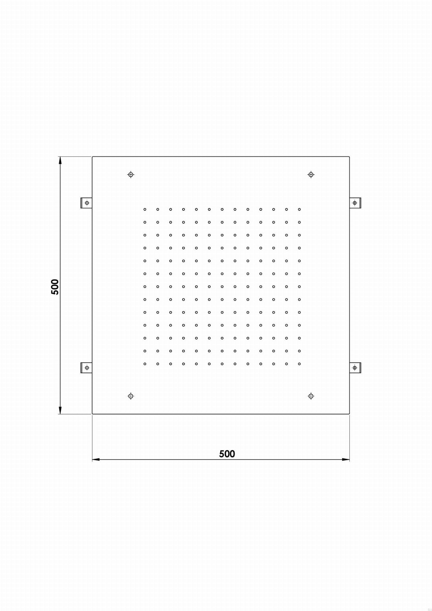 9423015--Głowica prysznicowa deszczownica kwadratowa 500 ZSOF095 Mosiężna Chromowana-Tapwell-Skandynawskie-Uchwyty_2