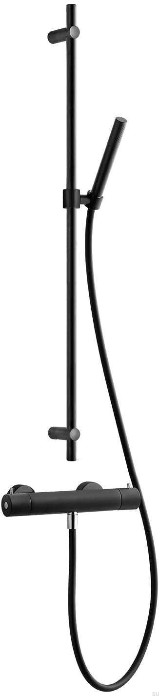 9421972--Zestaw prysznicowy z bateria termostatyczną EVM168-150+ZSAL300 Mosiężny Czarny Mat-Tapwell-Skandynawskie-Uchwyty_1