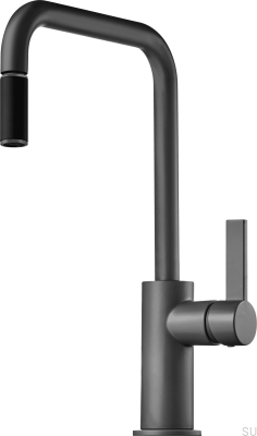 Bateria kuchenna  z wyciąganą wylewką  ARM577 Mosiężna Grafitowa