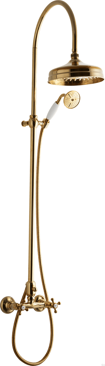 8191057--Zestaw prysznicowy Classic XCOL000-150 Mosiężny Polerowany Nielakierowany-Tapwell-Skandynawskie-Uchwyty_1