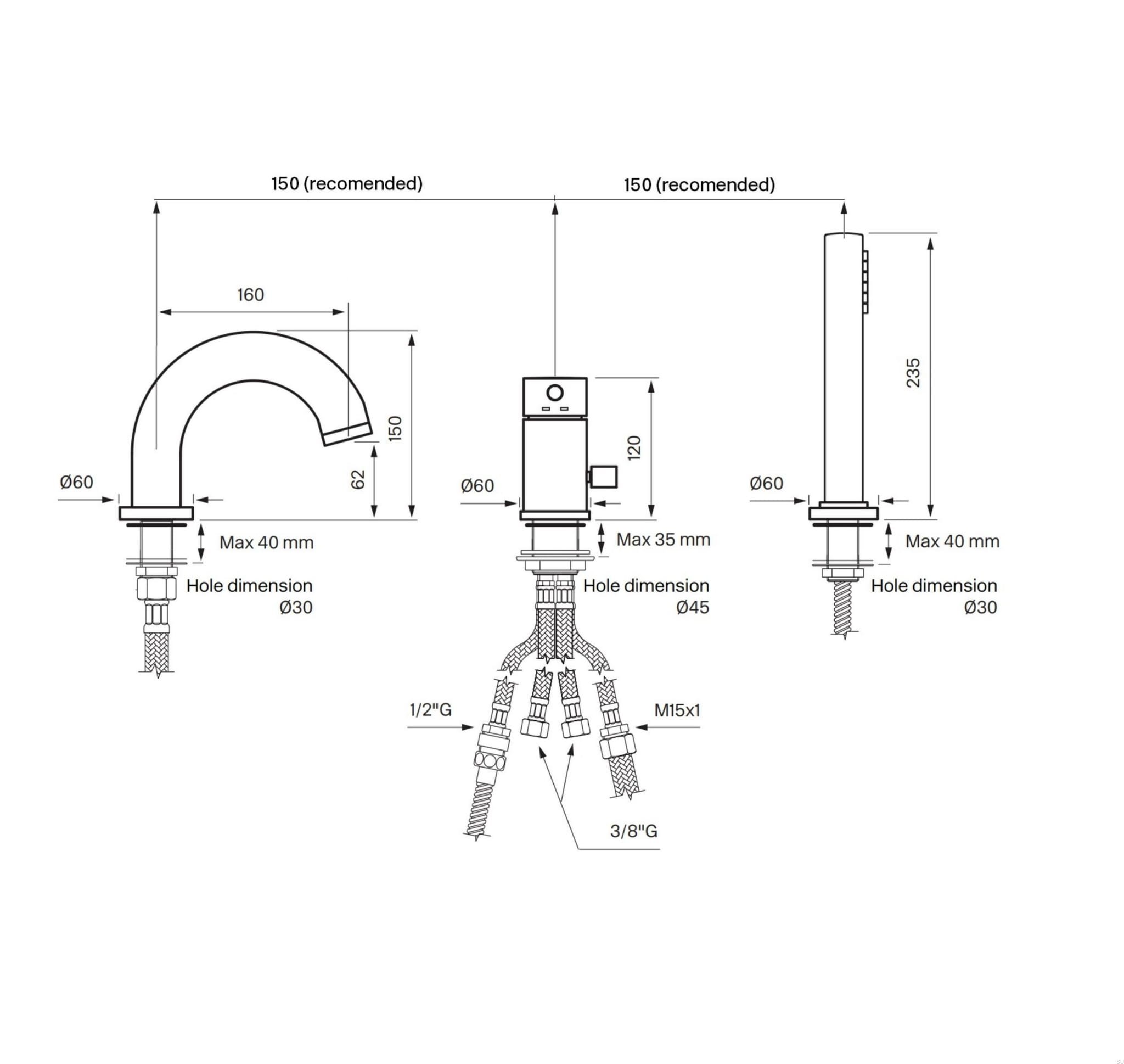 9422109--Bateria wannowa trzyotworowa z wylewką i słuchawką prysznicową BI047 Mosiężna Miodowe Złoto-Tapwell-Skandynawskie-Uchwyty_2