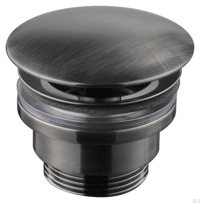 Uniwersalny korek do umywalki 68400 Mosiężny Szczotkowany Czarny Chrom