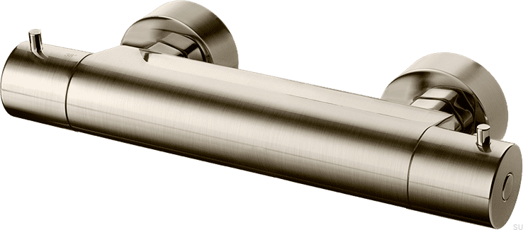 9422477--Bateria prysznicowa termostatyczna EVM168-150 Mosiężna Nikiel Szczotkowany-Tapwell-Skandynawskie-Uchwyty_1