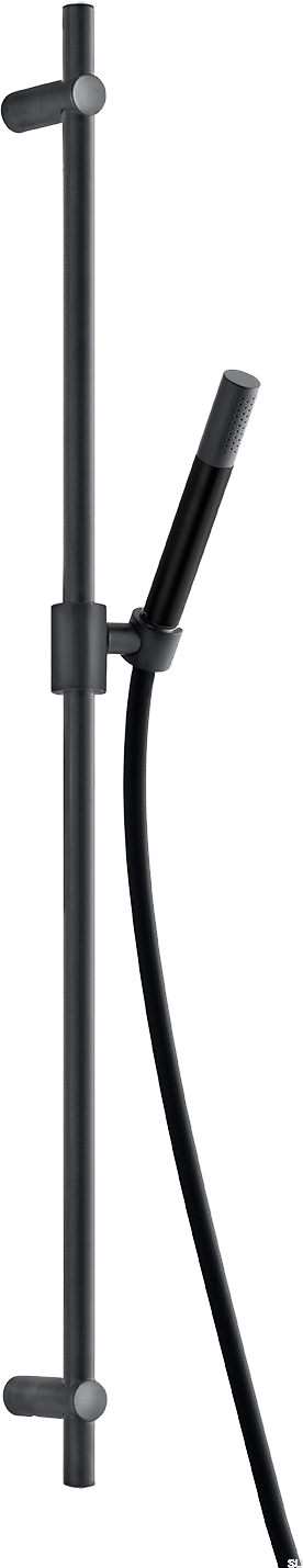 9420742--Drążek prysznicowy Dso z regulowanym uchwytem ściennym ZSAL300 Mosiężny Czarny Mat-Tapwell-Skandynawskie-Uchwyty_1