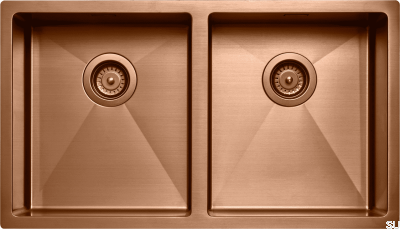 Zlewozmywak kuchenny 4040 Stalowy Miedź PVD