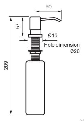 Dozownik do mydła BI228 Mosiężny Chromowany