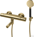 9426650--Bateria wannowa ścienna termostatyczna ARM026-150 Mosiężna Miodowe Złoto-Tapwell-Skandynawskie-Uchwyty_1