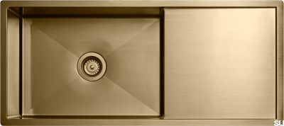 Zlewozmywak kuchenny Diskho 8140 Stalowy Mosiądz PVD