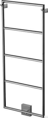 Grzejnik łazienkowy TW800-400 Stalowy Czarny Chrom PVD