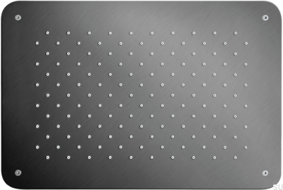 Głowica prysznicowa deszczownica prostokątna 370 x 250 ZSOF092 Mosiężna Czarny Chrom Szczotkowany