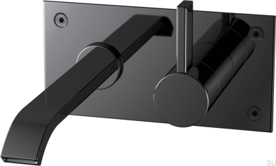 Bateria umywalkowa  ARM006 Mosiężna Czarny Chrom