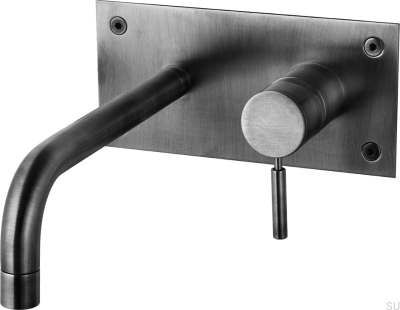 Bateria umywalkowa 230 BOX008 Mosiężny Czarny Chrom Szczotkowany