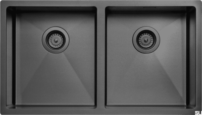 Zlewozmywak kuchenny 4040 Stalowy Czarny Mat PVD