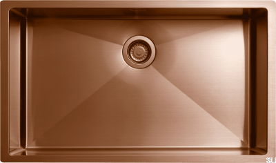 Zlewozmywak kuchenny 8040 Stalowy Miedź PVD