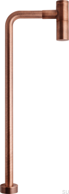 Syfon umywalkowy z rurą typu L XA100 Miedziany Szczotkowany Nielakierowany