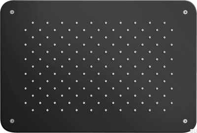 Głowica prysznicowa deszczownica prostokątna 370 x 250 ZSOF092 Mosiężna Czarna Matowa