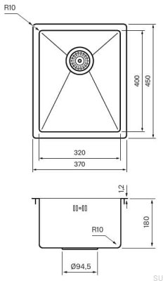 Zlewozmywak kuchenny Diskho 3040 Stal Nierdzewna PVD