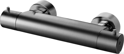 Bateria prysznicowa termostatyczna EVM168-150 Mosiężna Czarny Chrom Szczotkowany