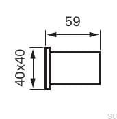 Uchwyt ścienny do słuchawki prysznicowej  XSUP030 SQUARE Mosiężny Chromowany