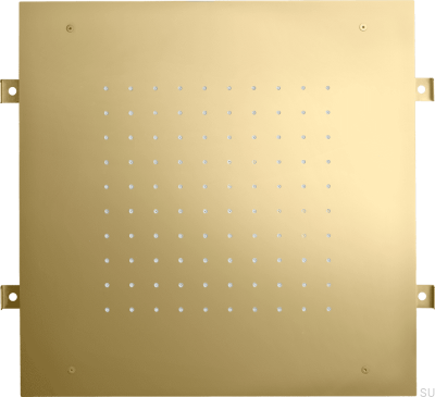 Głowica prysznicowa deszczownica prostokątna 400 ZSOF094 Mosiężna Miodowe Złoto