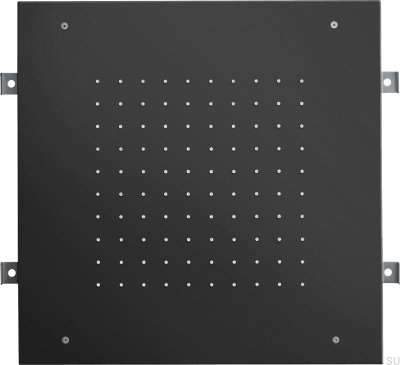 Głowica prysznicowa deszczownica kwadratowa 400 ZSOF094 Mosiężna Czarna Matowa