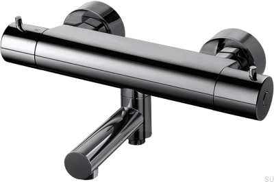 Bateria wannowo-prysznicowa termostatyczna EVM022-150 Mosiężna Czarny Chrom