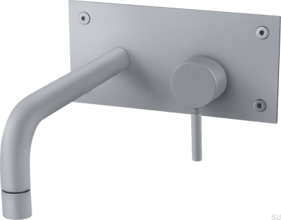 Bateria umywalkowa 230 BOX008 Mosiężna Szary Ascot