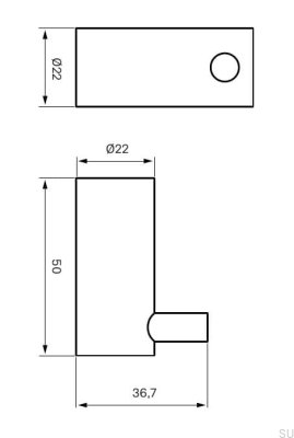 Wieszak ścienny TA242 Mosiężny Brązowy (2 sztuki)