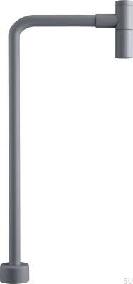 Syfon umywalkowy z rurą typu L XA100 Mosiężny Szary Ascot