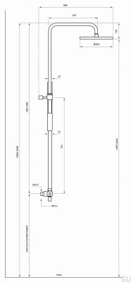 Zestaw prysznicowy TVM7200-150 Mosiężny Miodowe Złoto
