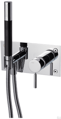 Bateria prysznicowa ze słuchawką i wężem BOX011-364 Mosiężna Chromowana