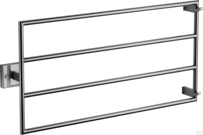 Grzejnik łazienkowy TW400-800 Stalowy Czarny Chrom PVD