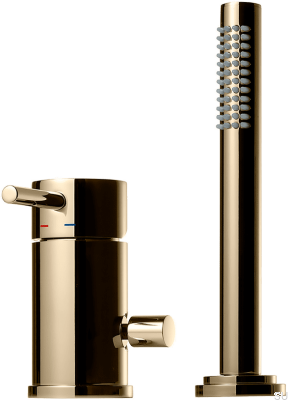 Bateria wannowa ze słuchawką prysznicową BI048 Mosiężna Polerowana Nielakierowana