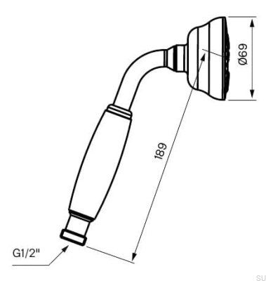 Słuchawka prysznicowa Classic ZDOC030 Chromowana Polerowana 