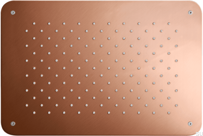 Głowica prysznicowa deszczownica prostokątna 370 x 250 ZSOF092 Miedziana Szczotkowana Nielakierowana