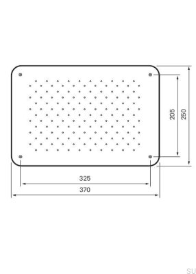 Głowica prysznicowa deszczownica prostokątna 370 x 250 ZSOF092 Miedziana Szczotkowana Nielakierowana