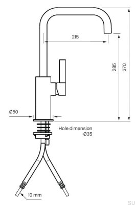 Bateria kuchenna ARM580 Mosiężna Chromowana