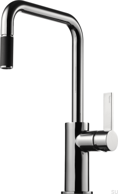 Bateria kuchenna z wyciąganą wylewką ARM577 Mosiężna Chromowana